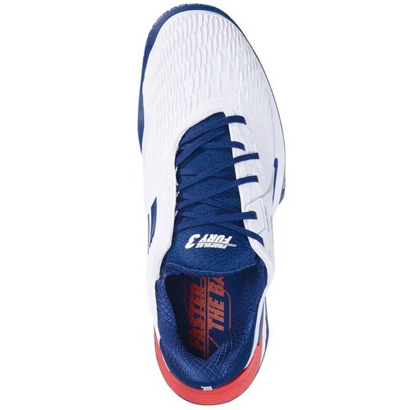 Babolat Men’s Propulse Fury 3 All Court Tennis Shoes in White/Estate Blue Size 7 main image 4